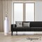 Elegant Black or White Cylinder Shaped Tall Spun Bamboo Floor Vases, Embellished with a Glossy Lacquer, and Enhanced with Natural Bamboo Finish - Stylish Home Decor, Heights of 31 and 23.5 Inches